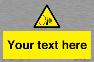 Custom warning sudden loud noise